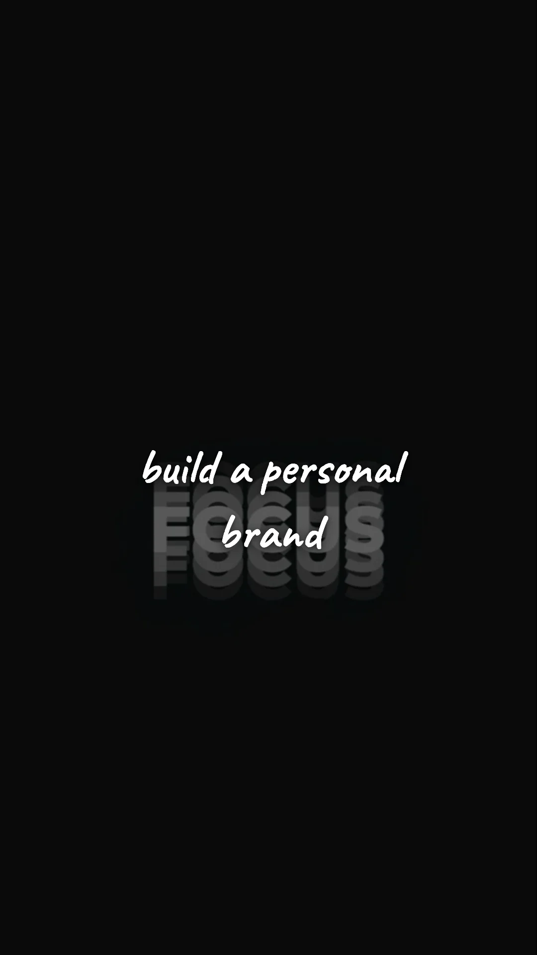 Build a personal brand. — career motivation wallpaper