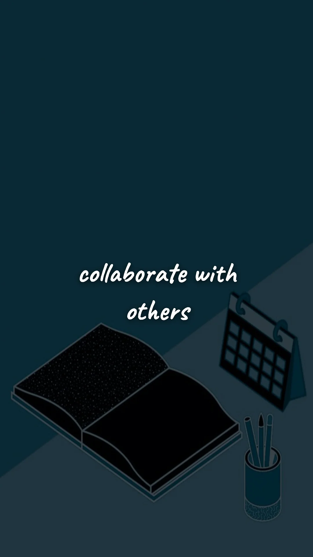 Collaborate with others. — career motivation wallpaper