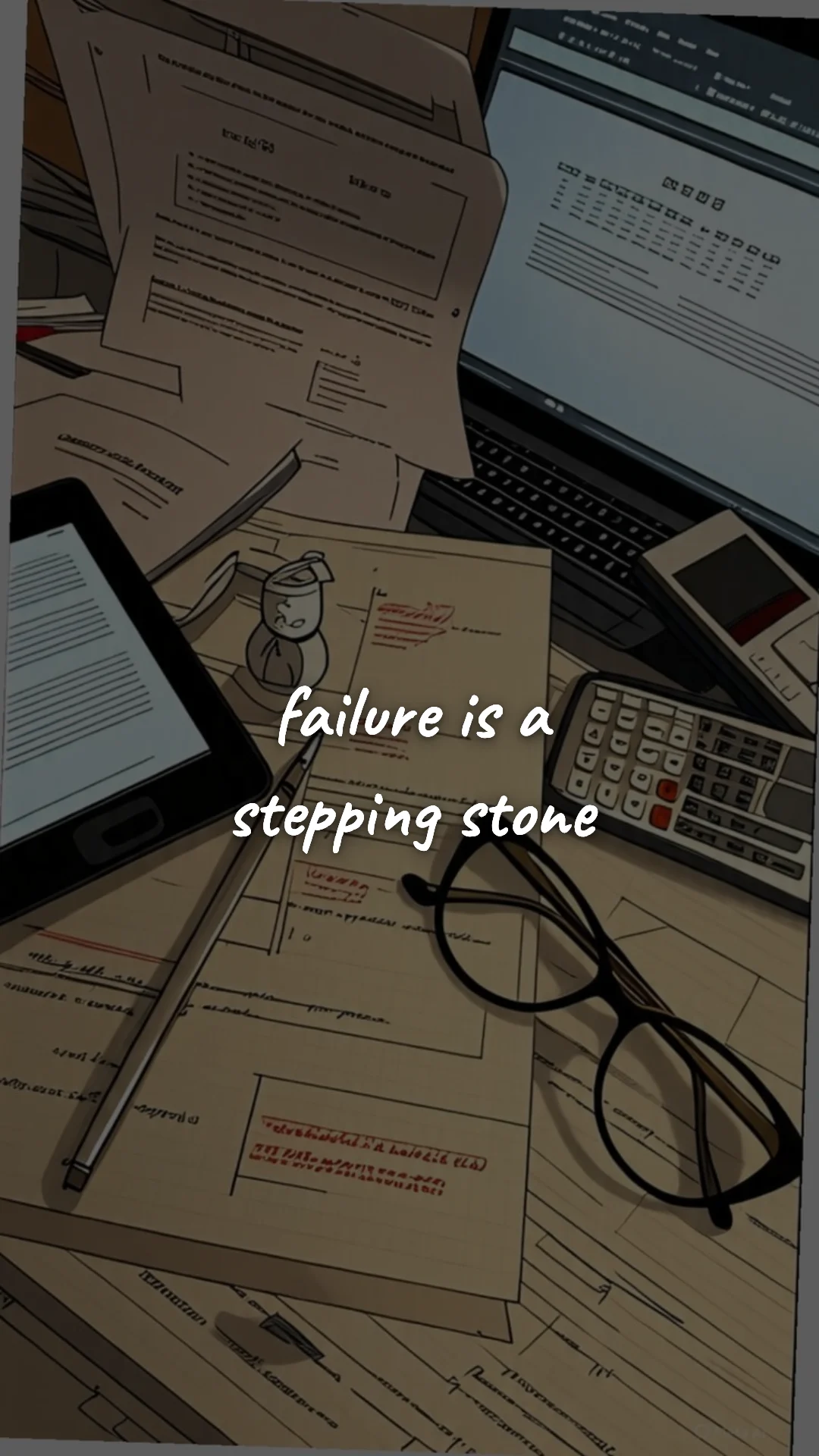 Failure is a stepping stone. — career motivation wallpaper