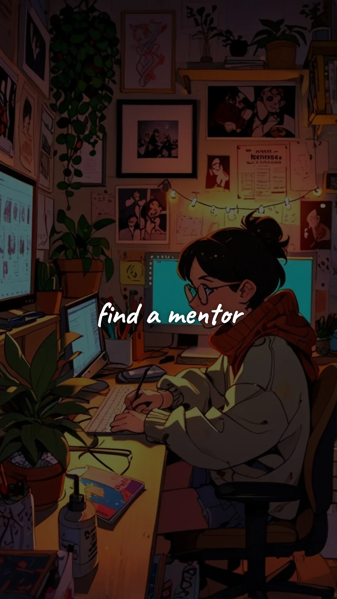 Find a mentor. — career motivation wallpaper