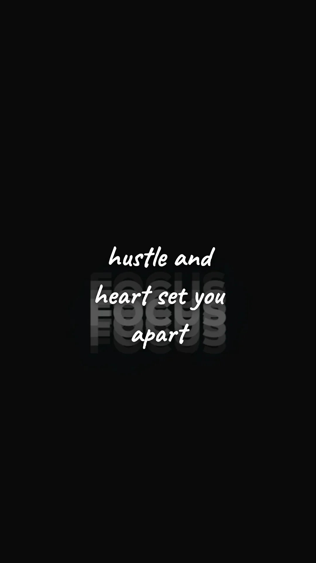 Hustle and heart set you apart. — career motivation wallpaper