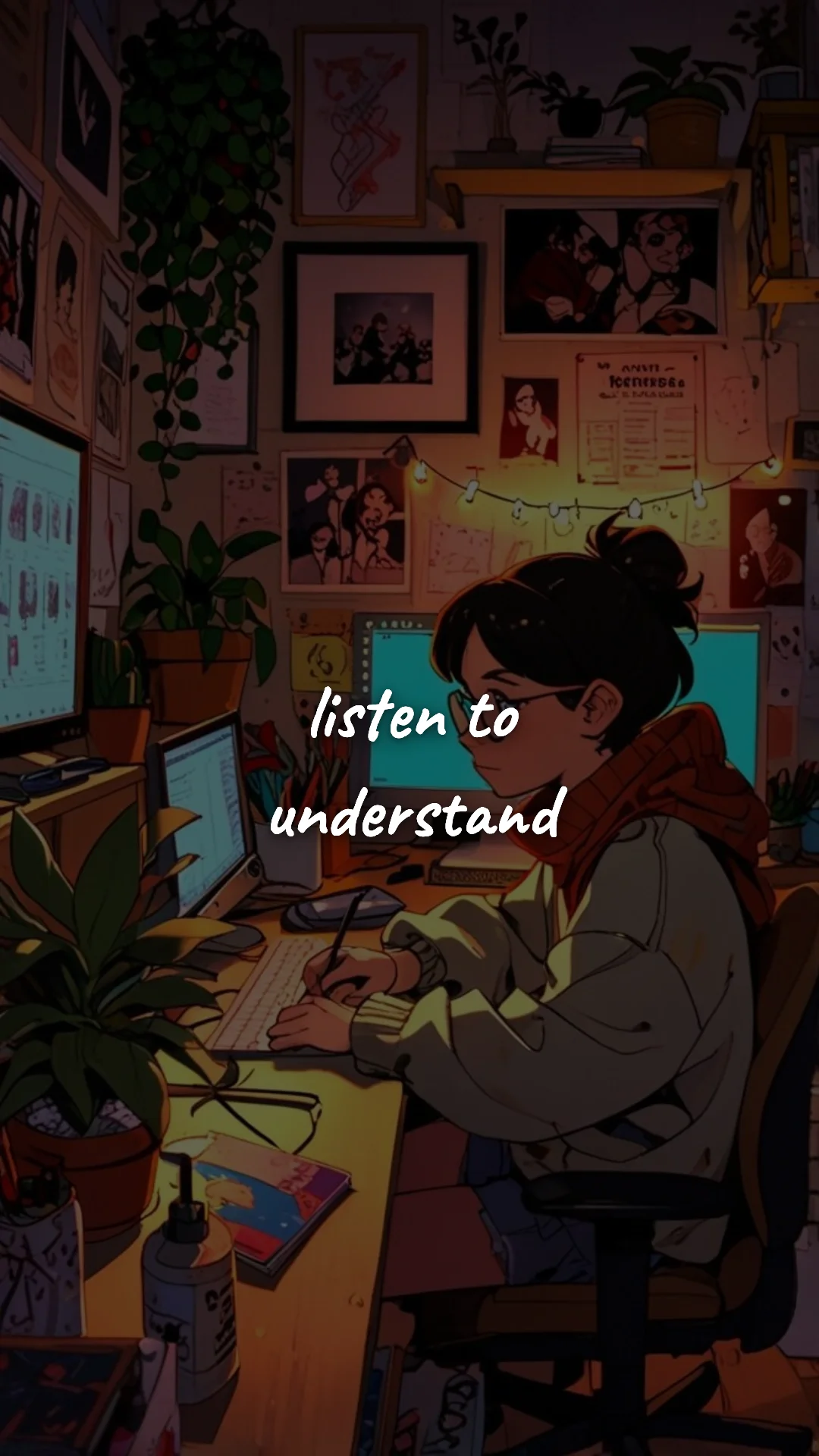 Listen to understand. — career motivation wallpaper