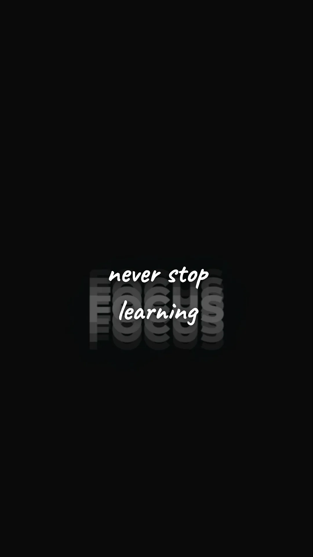 Never stop learning. — career motivation wallpaper