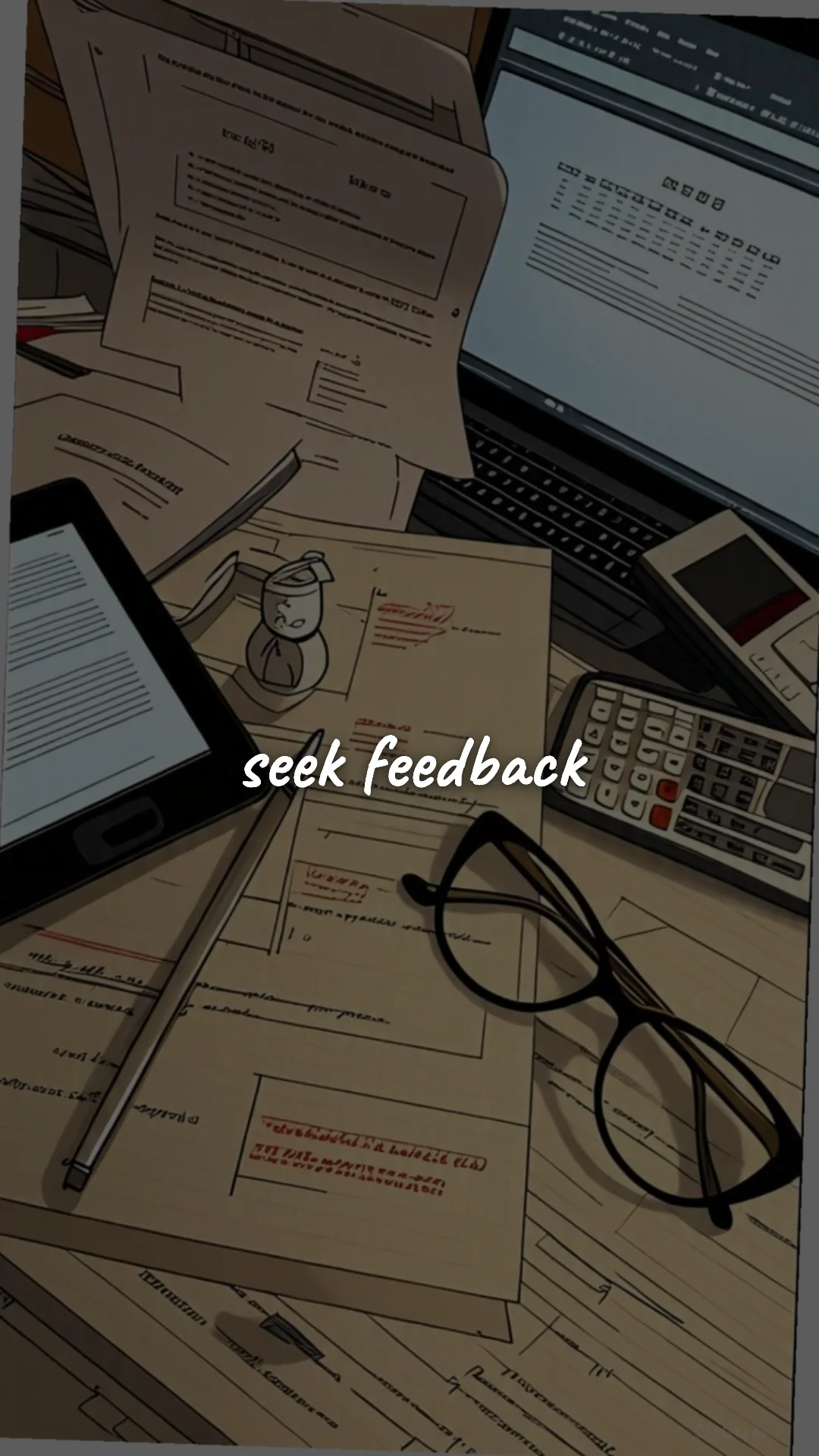 Seek feedback. — career motivation wallpaper