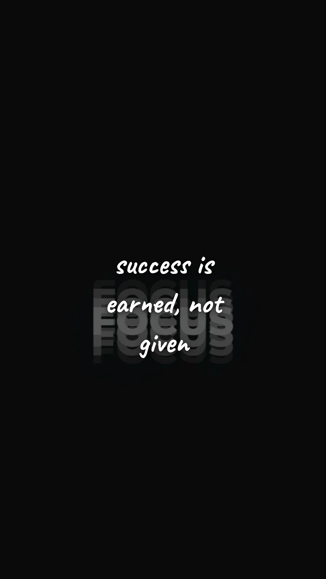 Success is earned, not given. — career motivation wallpaper