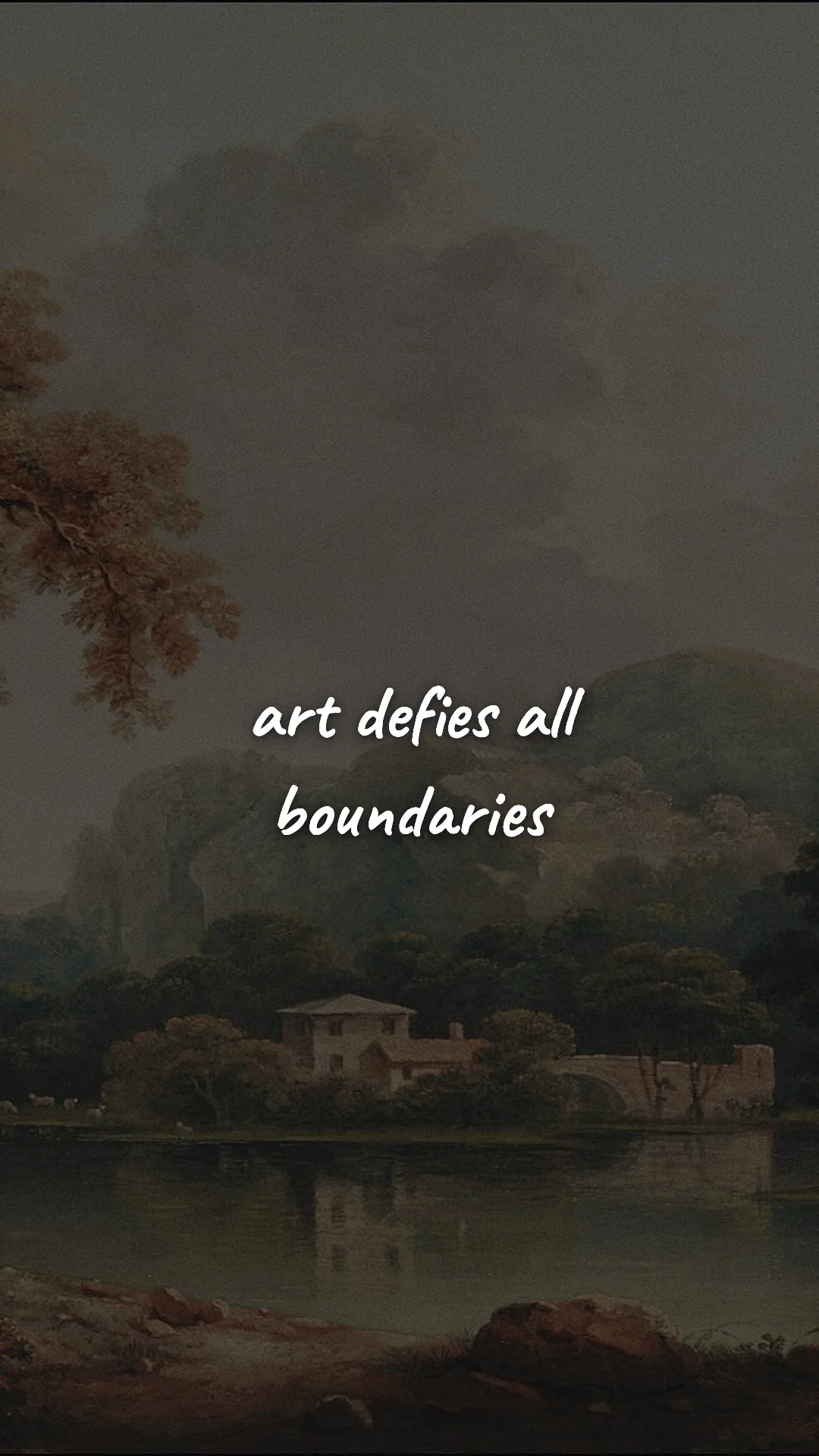 Art defies all boundaries. — creative motivation wallpaper