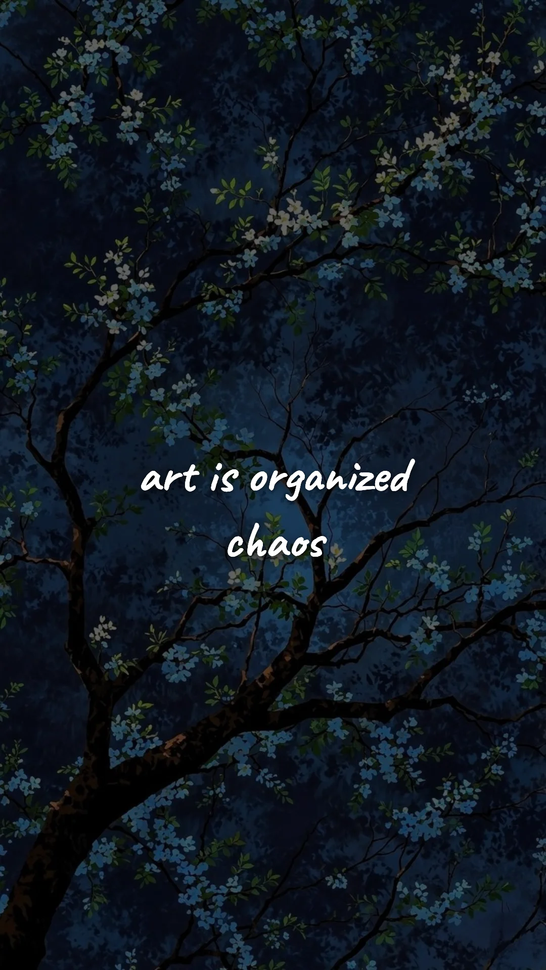 Art is organized chaos. — creative motivation wallpaper