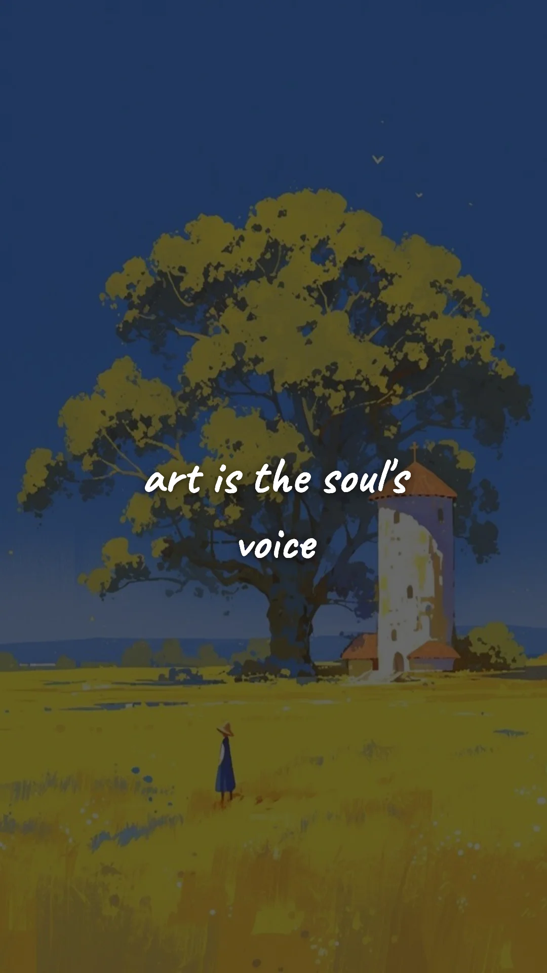 Art is the soul's voice. — creative motivation wallpaper