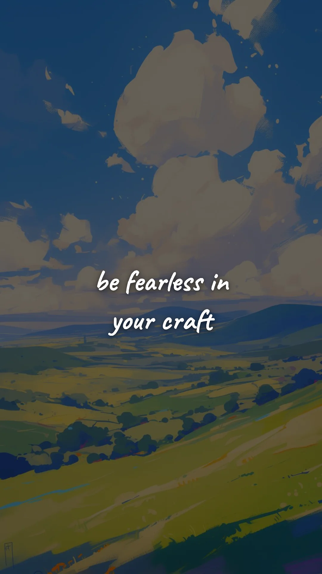 Be fearless in your craft. — creative motivation wallpaper