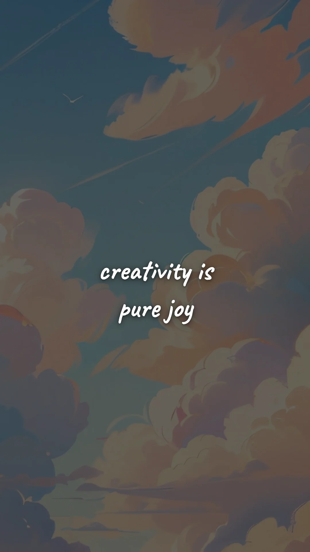 Creativity is pure joy. — creative motivation wallpaper