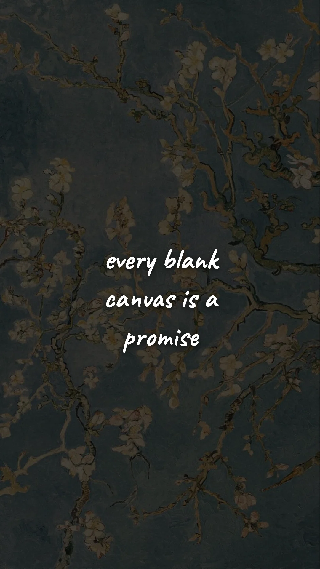 Every blank canvas is a promise. — creative motivation wallpaper