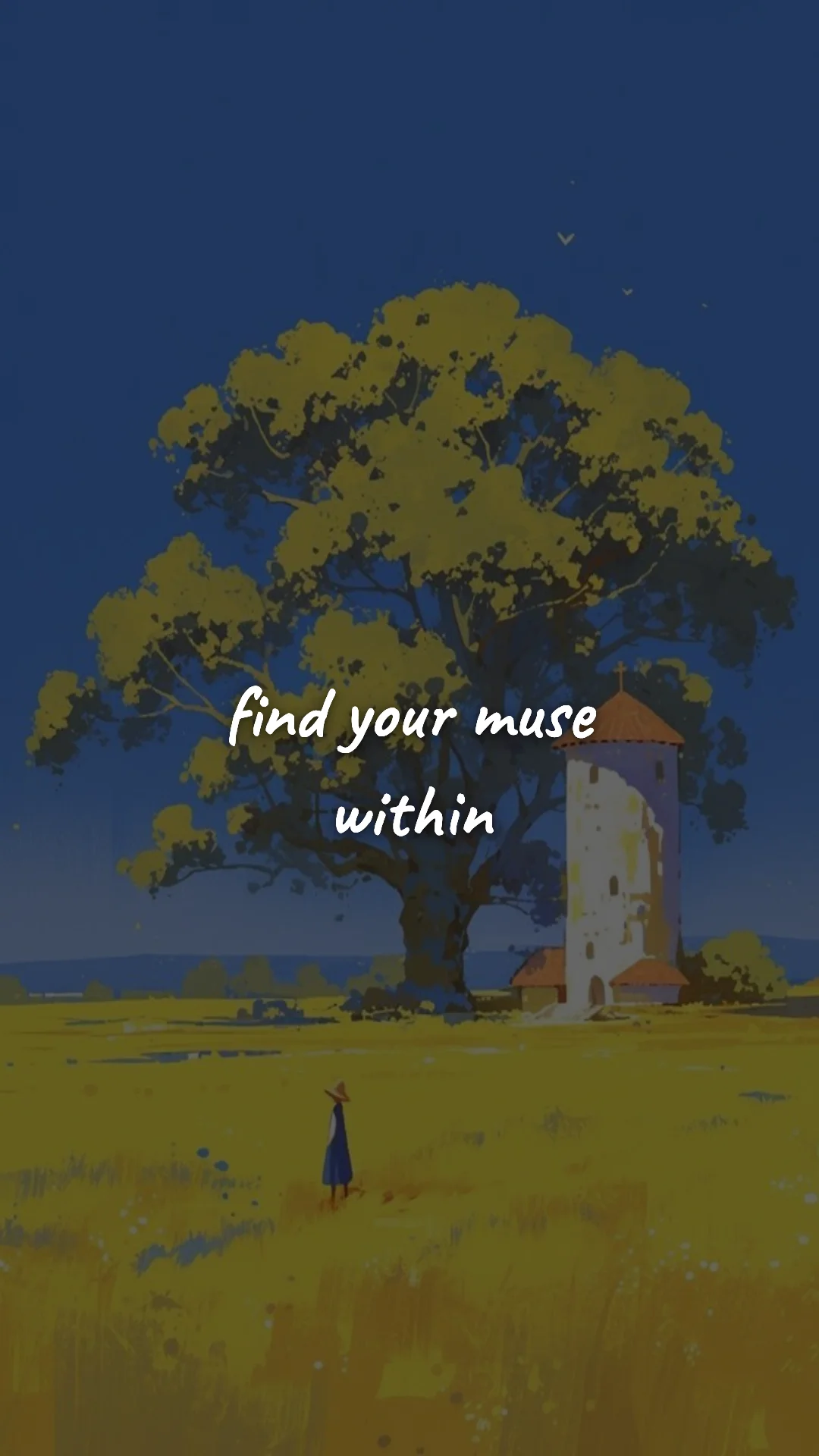 Find your muse within. — creative motivation wallpaper