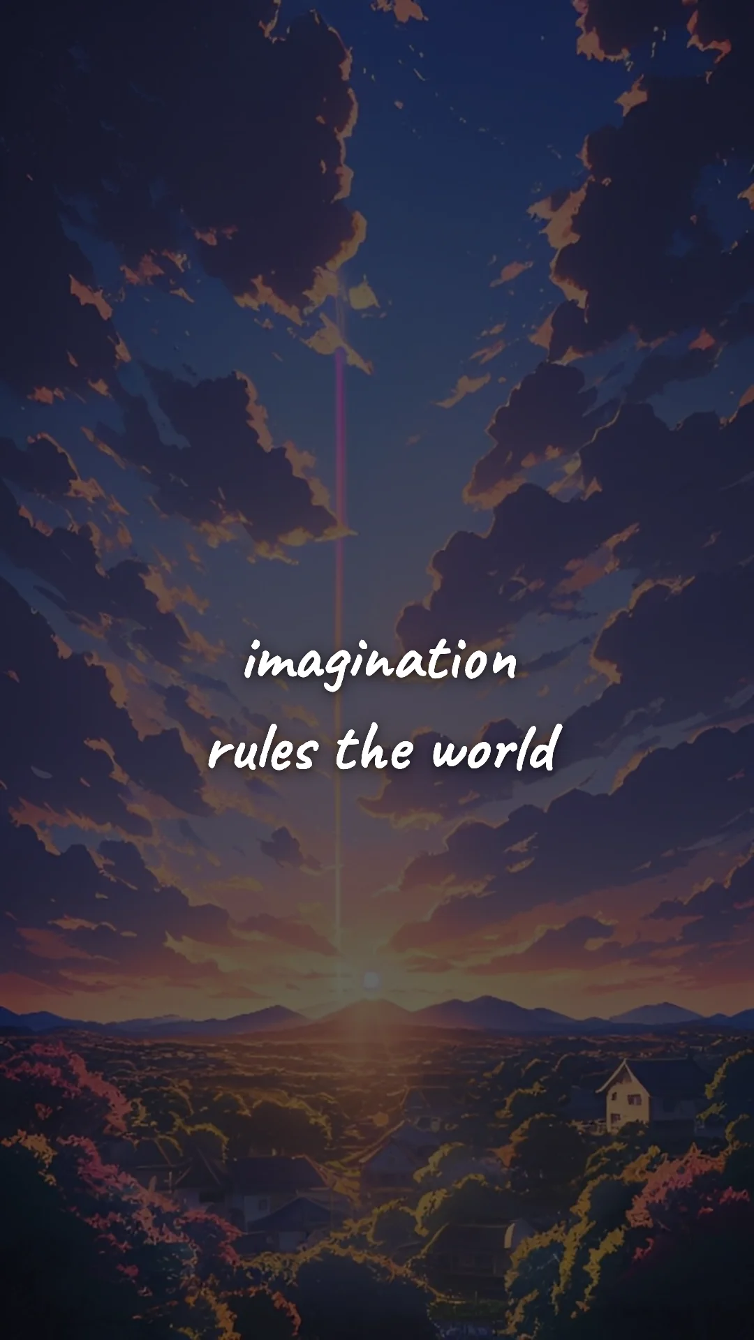 Imagination rules the world. — creative motivation wallpaper