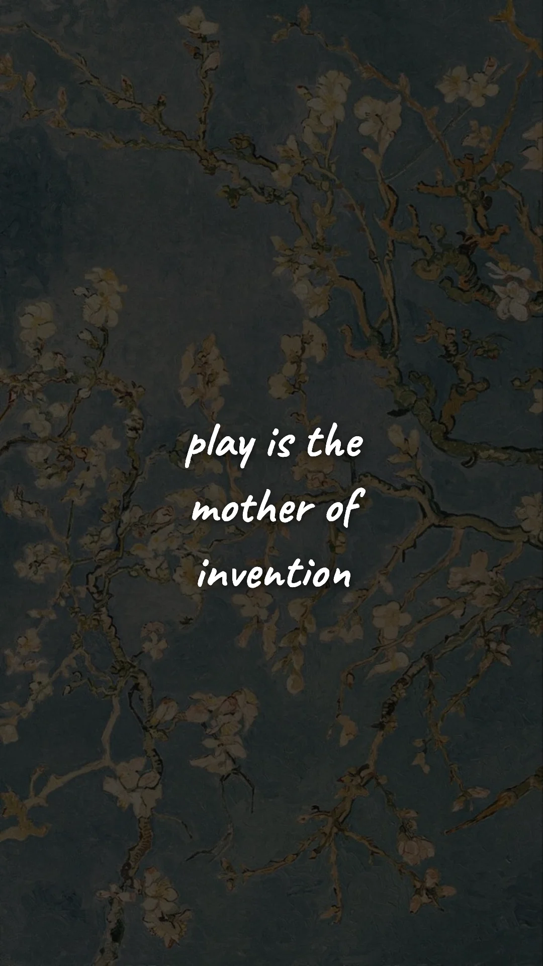 Play is the mother of invention. — creative motivation wallpaper