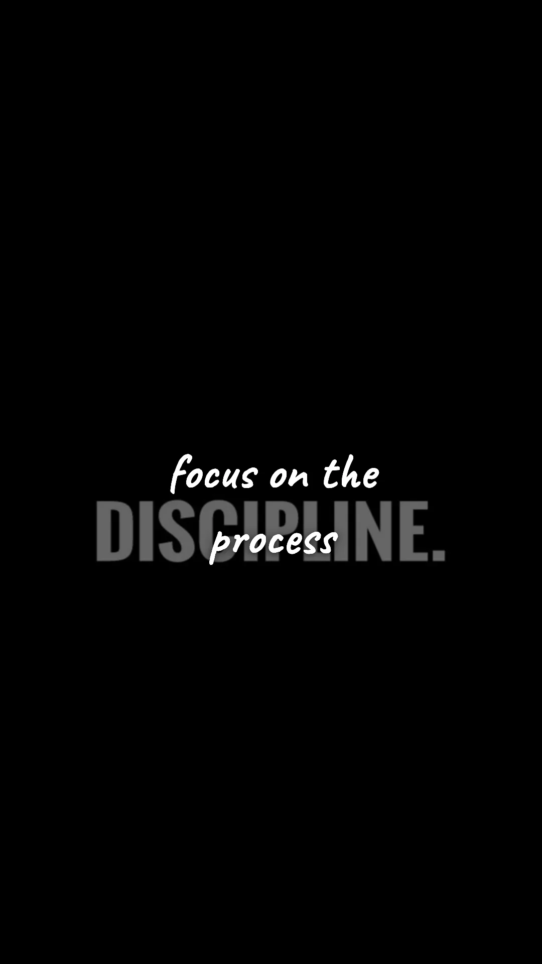 Focus on the process. — discipline & mental toughness wallpaper