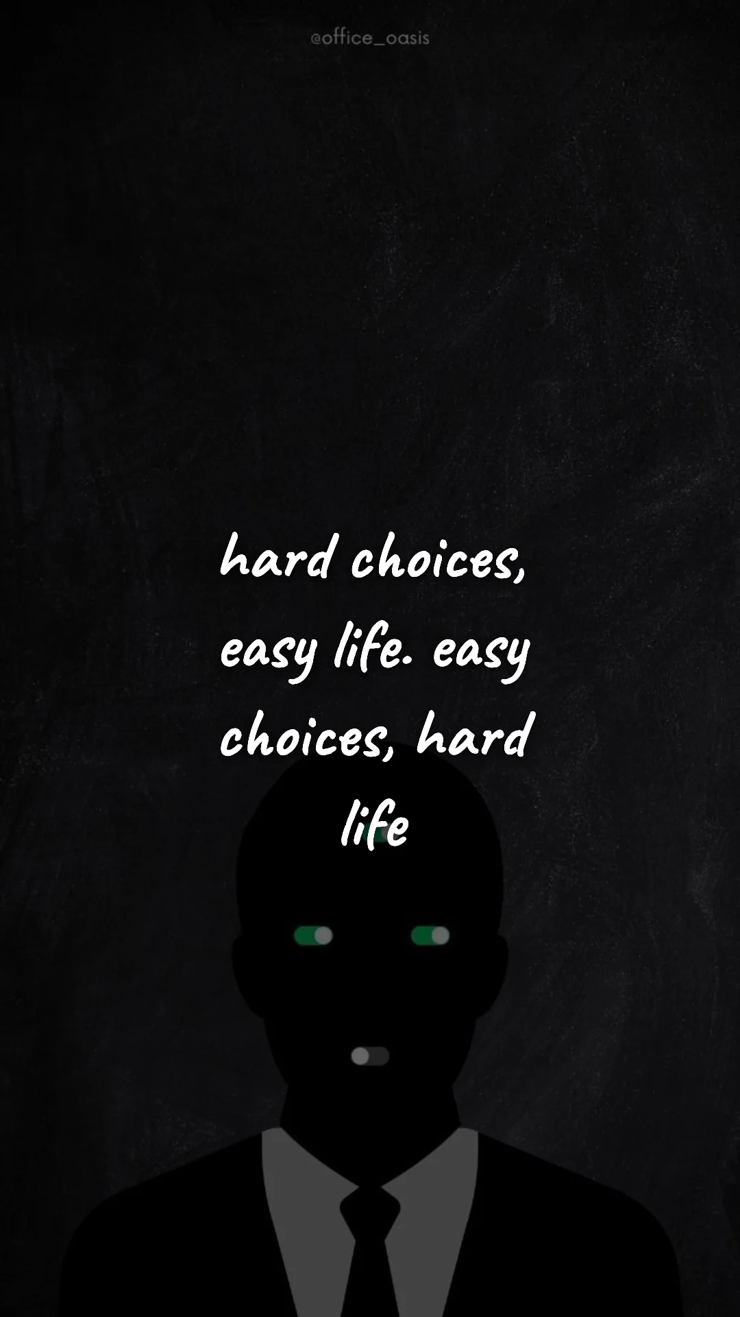 Hard choices, easy life. Easy choices, hard life. — discipline & mental toughness wallpaper