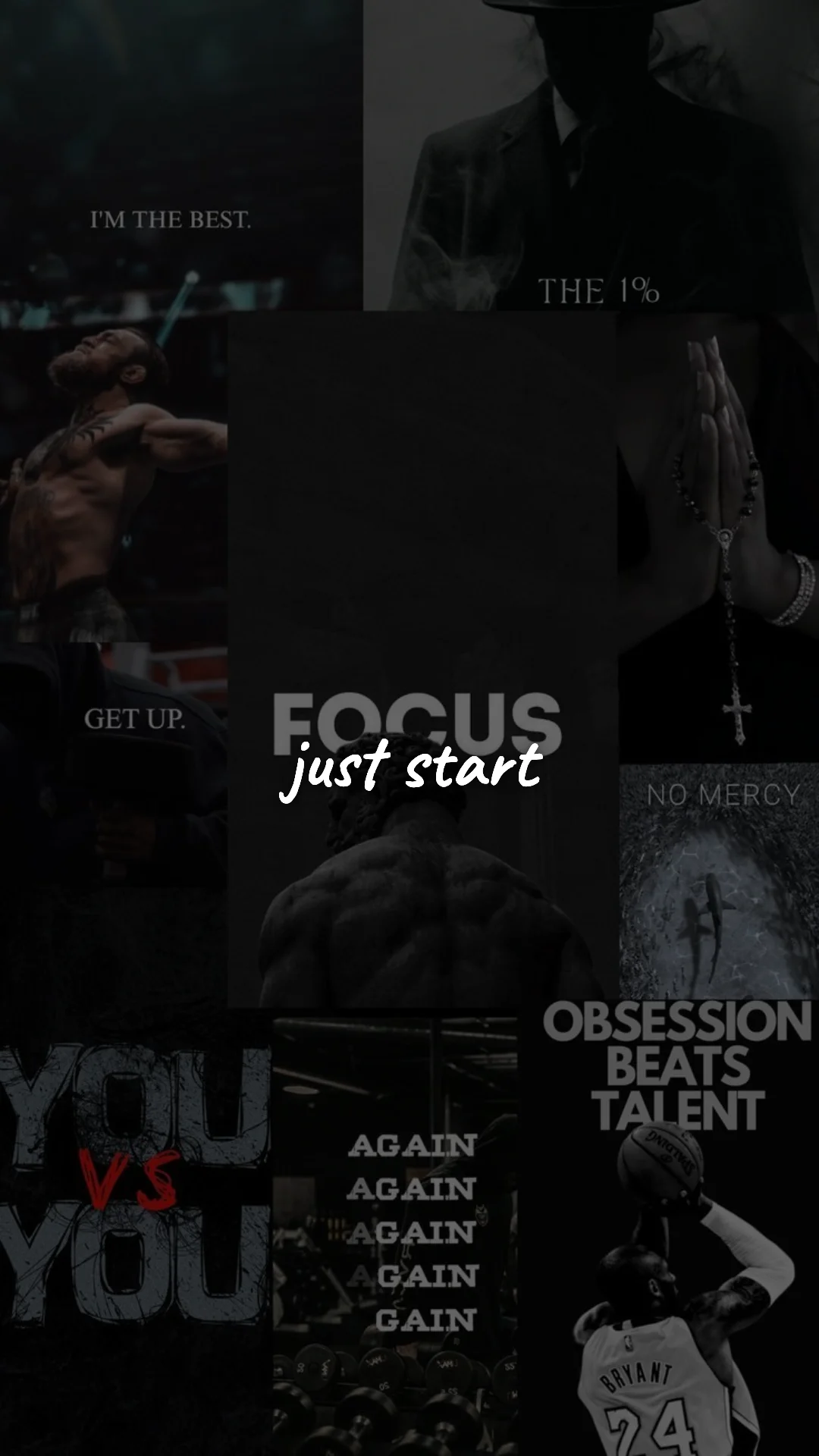 Just start. — discipline & mental toughness wallpaper