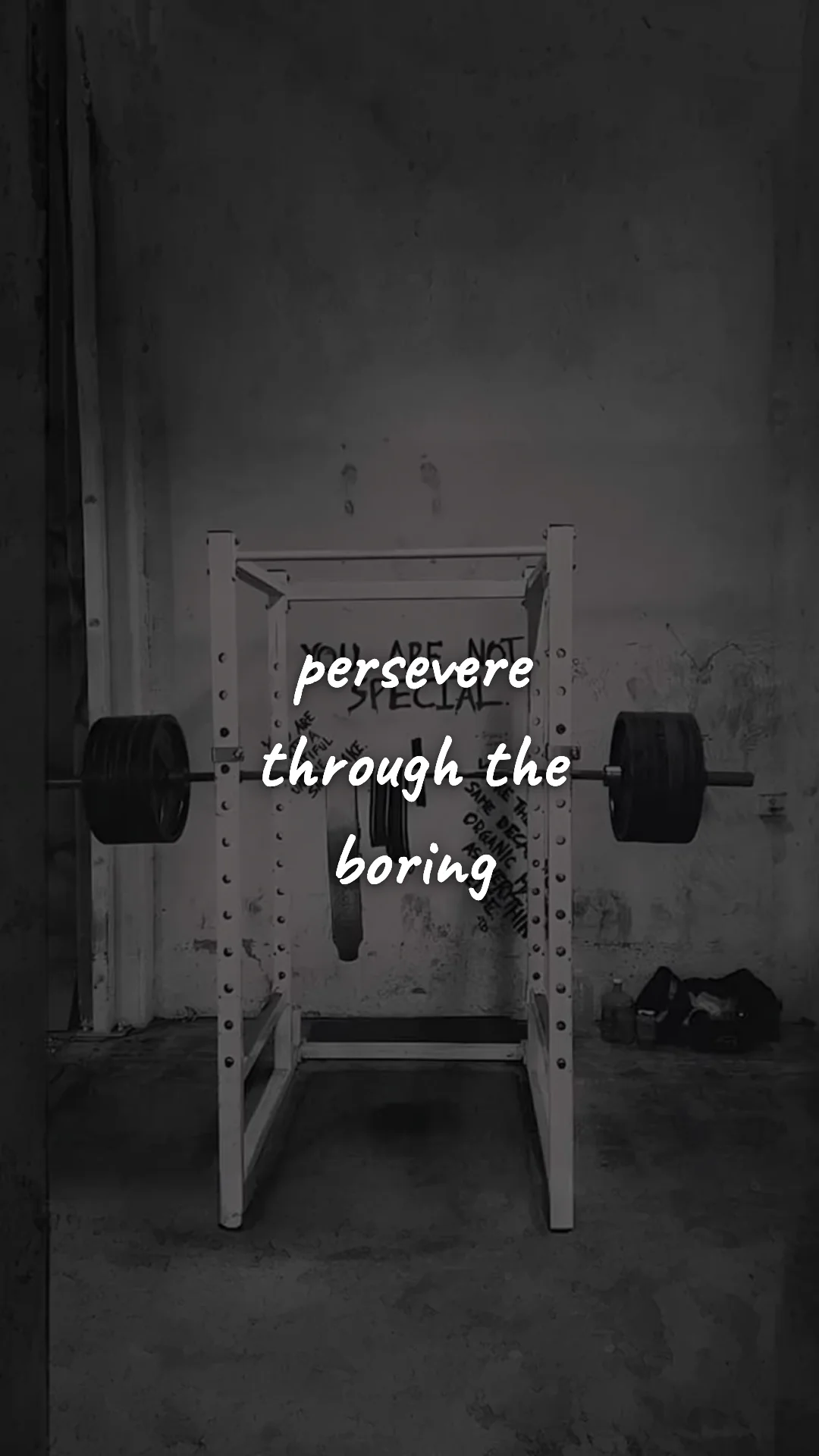 Persevere through the boring. — discipline & mental toughness wallpaper