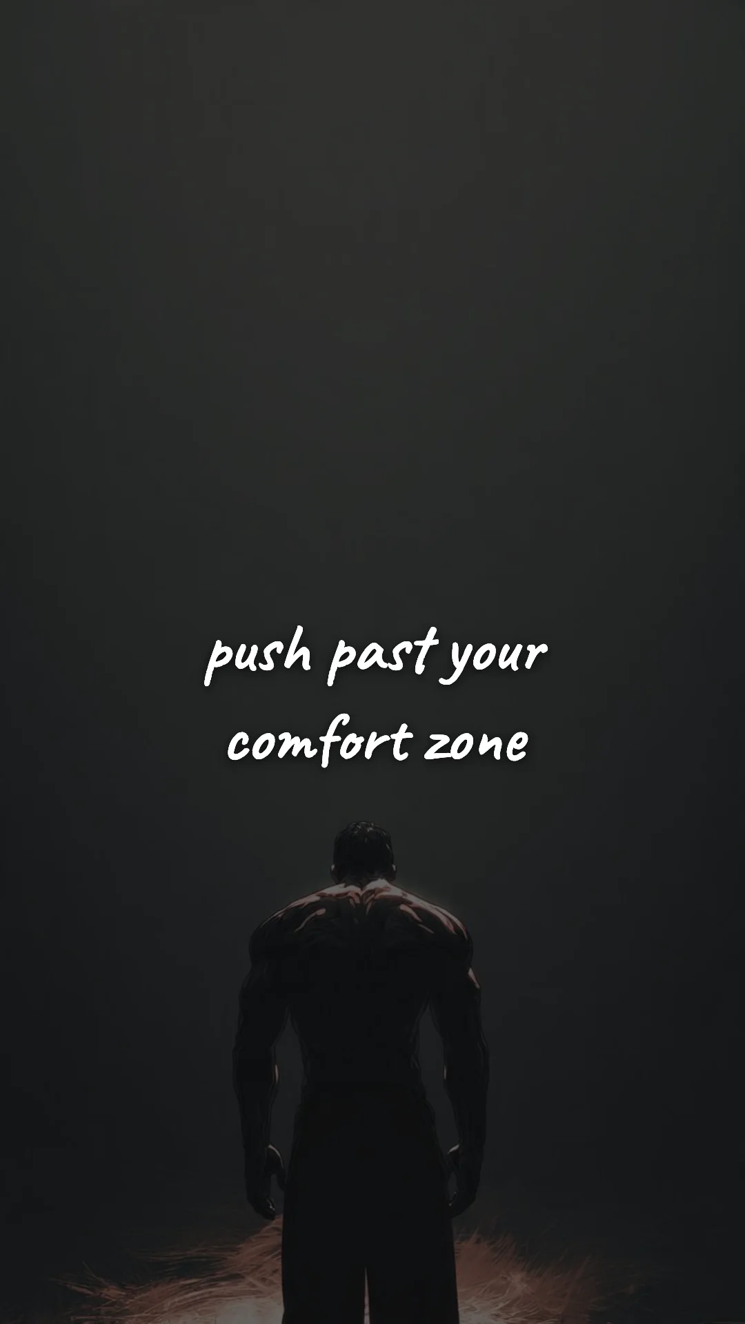 Push past your comfort zone. — discipline & mental toughness wallpaper