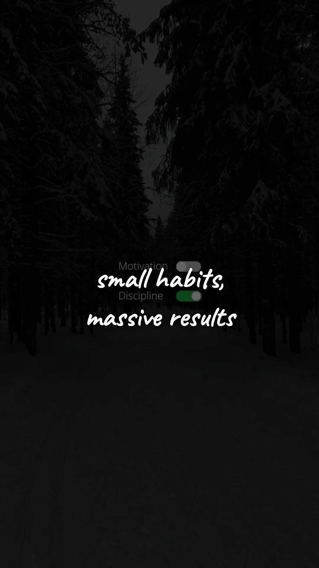 Small habits, massive results. — discipline & mental toughness wallpaper