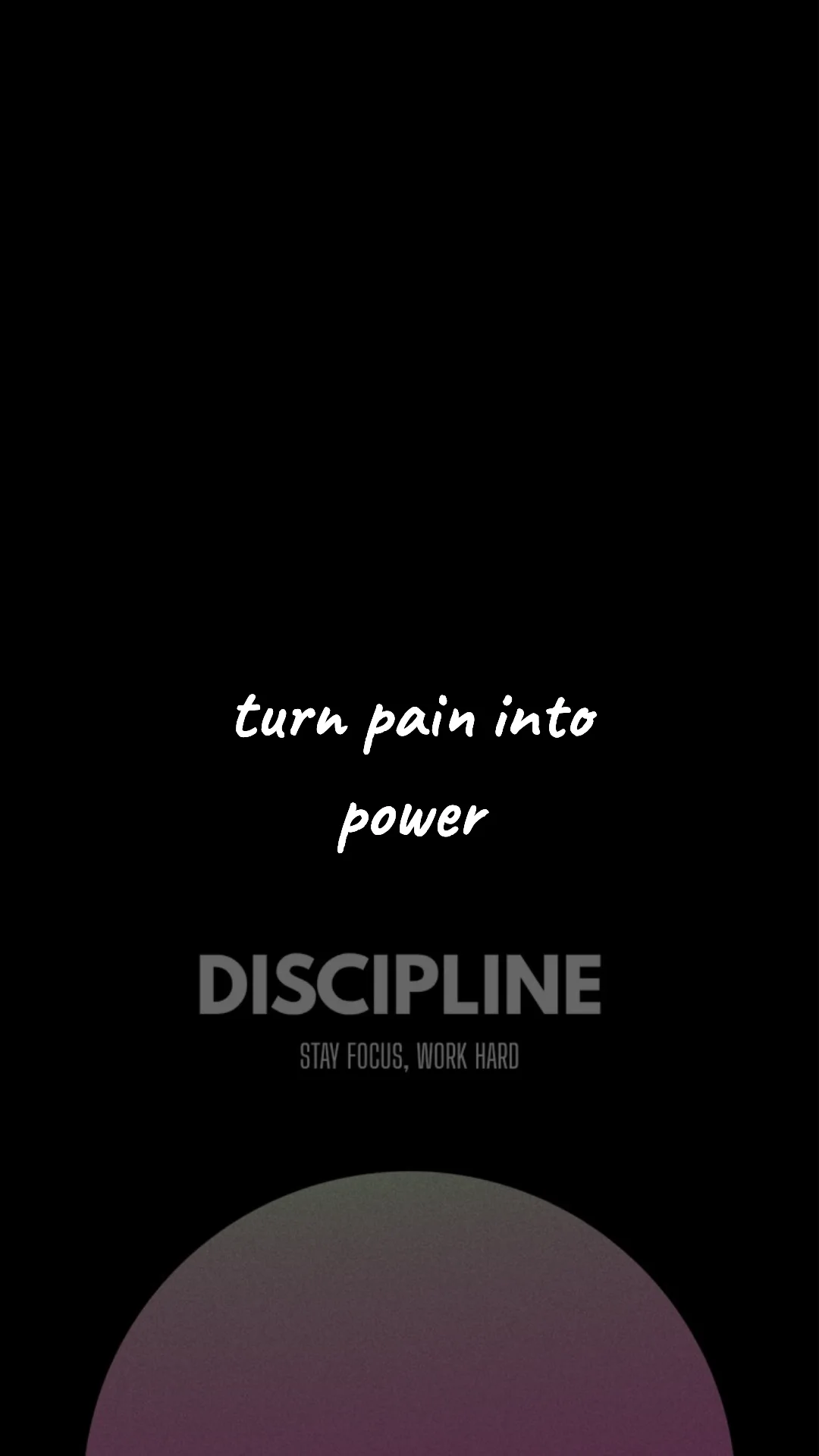 Turn pain into power. — discipline & mental toughness wallpaper