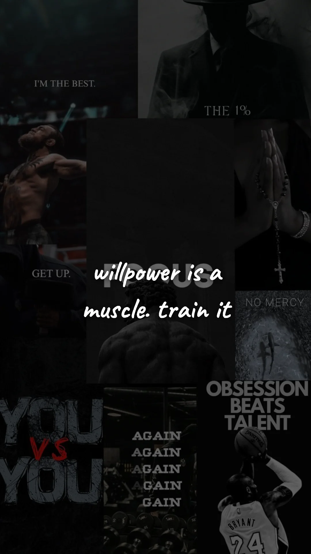 Willpower is a muscle. Train it. — discipline & mental toughness wallpaper