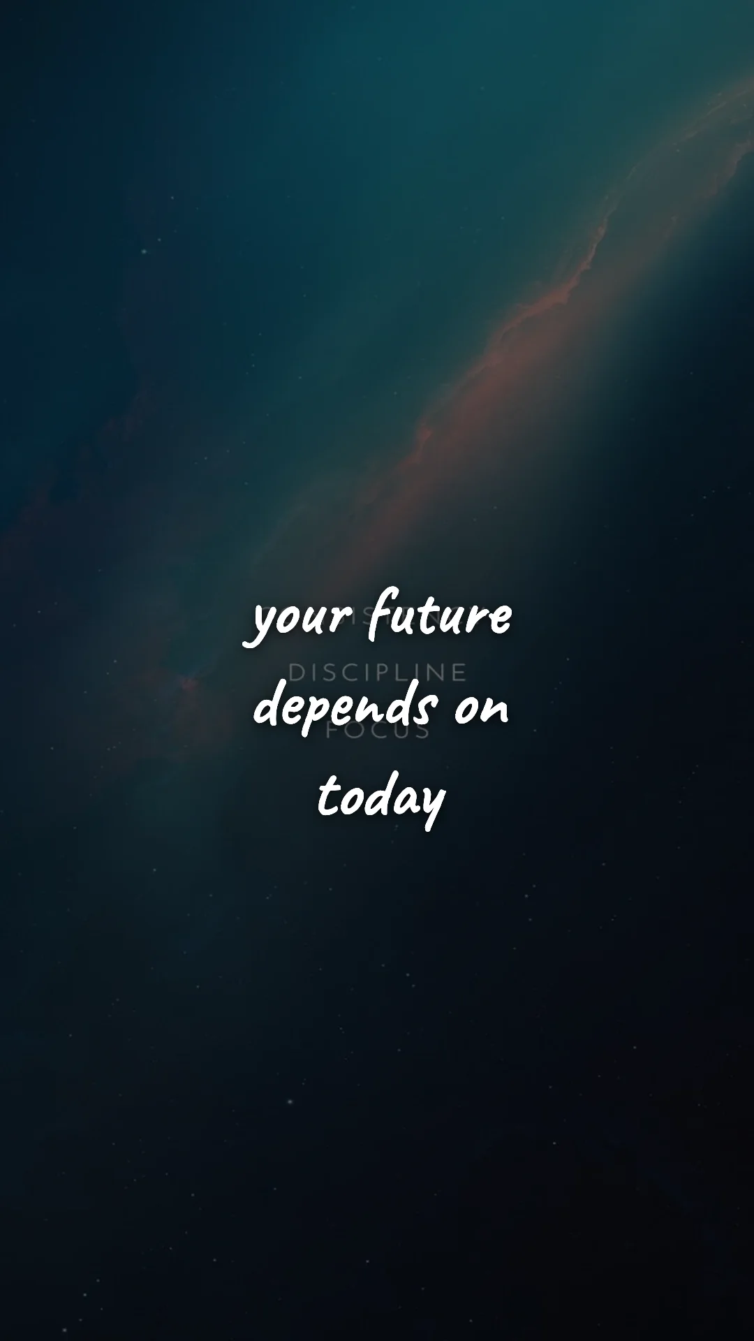 Your future depends on today. — discipline & mental toughness wallpaper