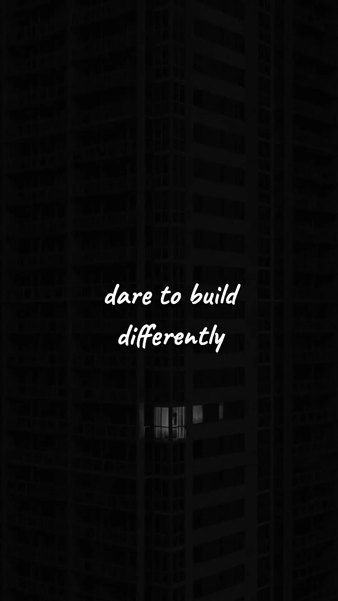 Dare to build differently. — entrepreneur motivation wallpaper