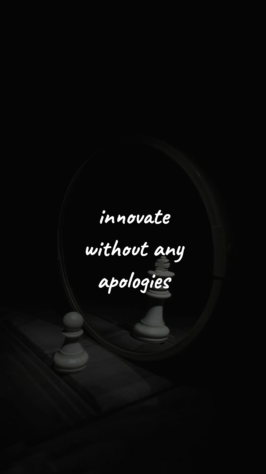 Innovate without any apologies. — entrepreneur motivation wallpaper