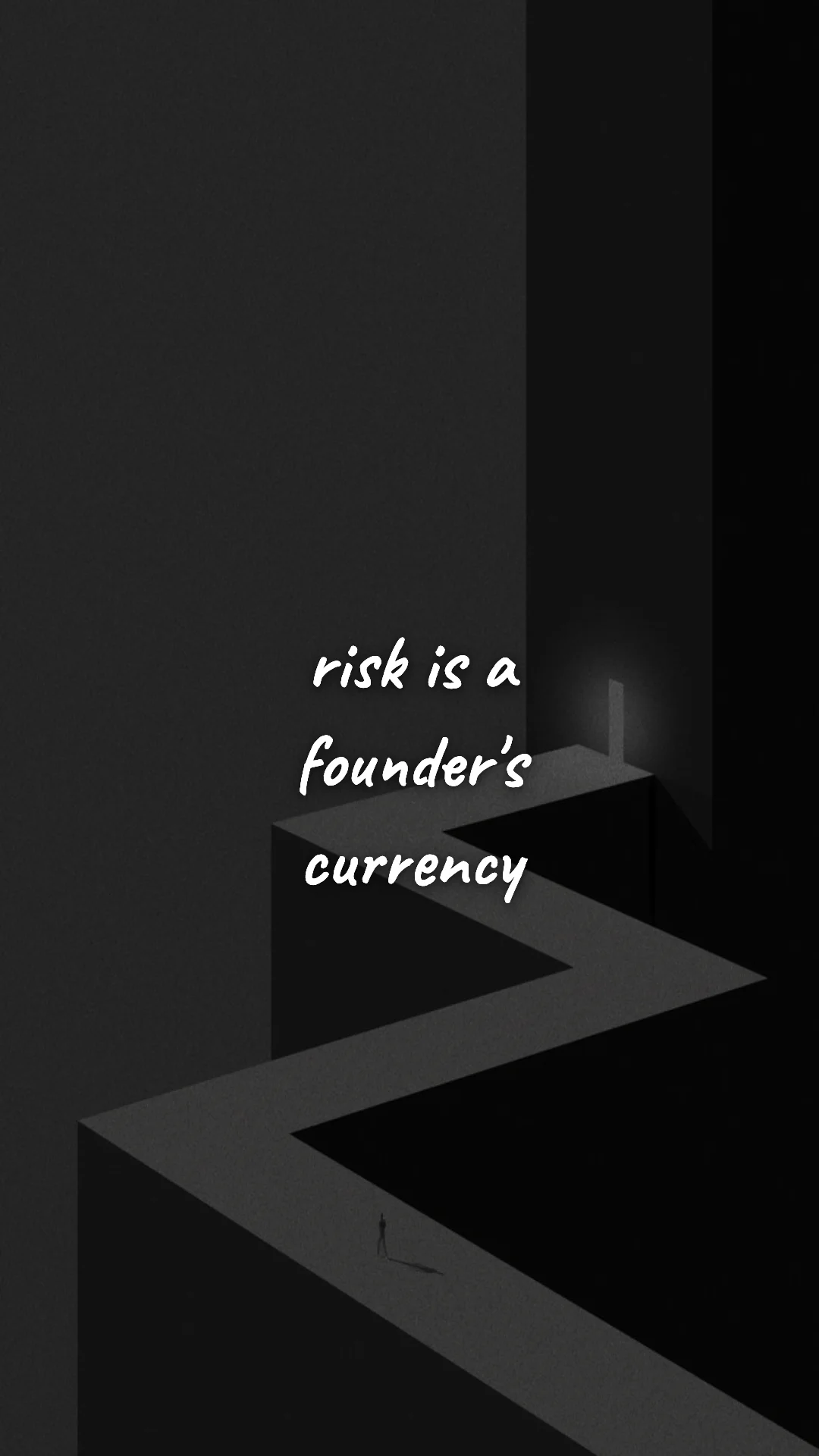Risk is a founder's currency. — entrepreneur motivation wallpaper
