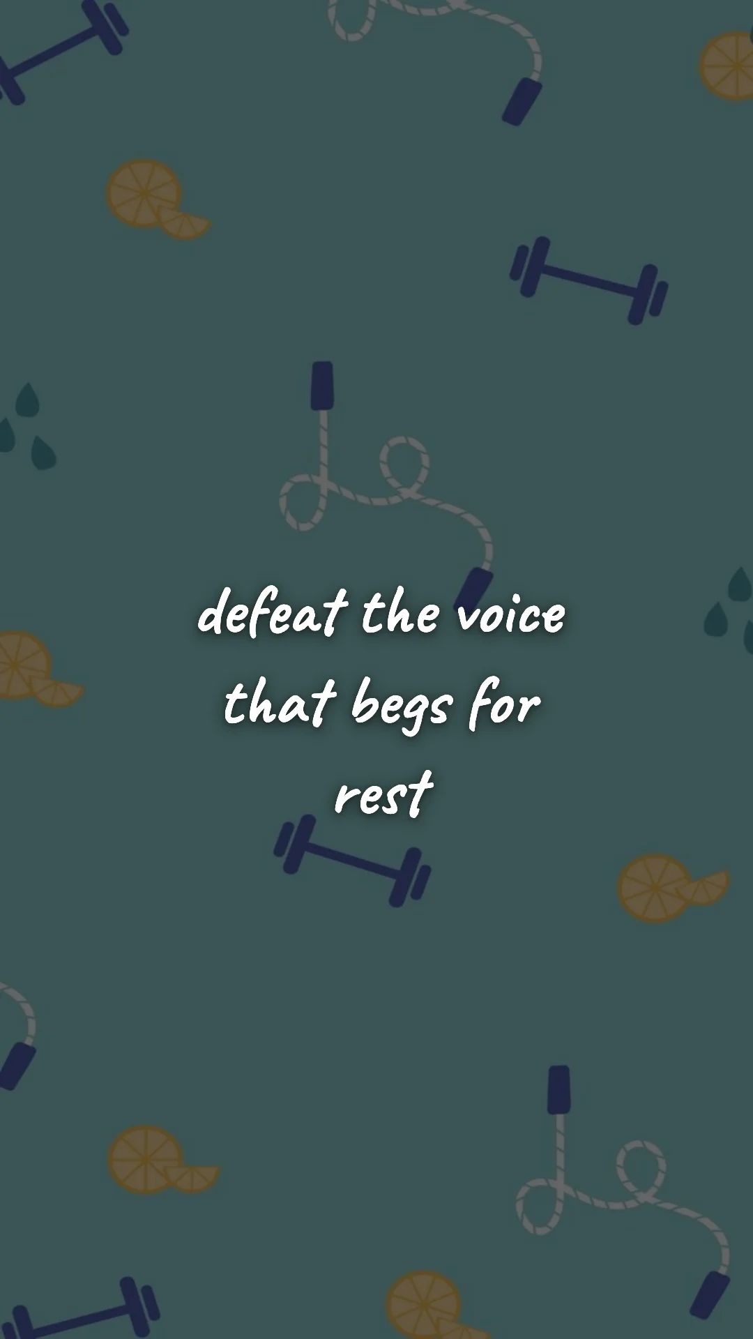 Defeat the voice that begs for rest. — gym & fitness motivation wallpaper