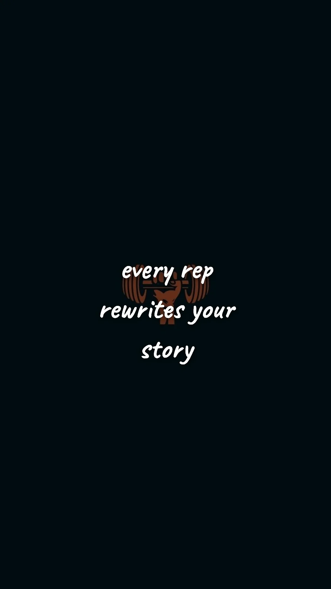 Every rep rewrites your story. — gym & fitness motivation wallpaper