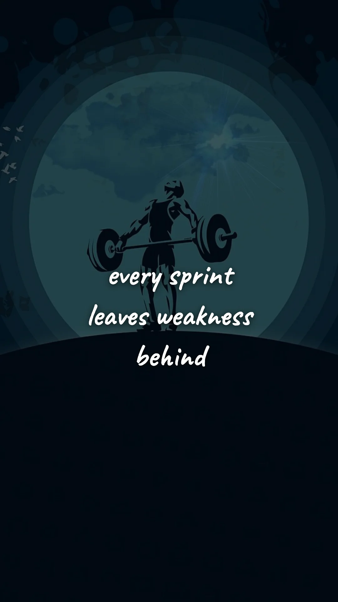 Every sprint leaves weakness behind. — gym & fitness motivation wallpaper