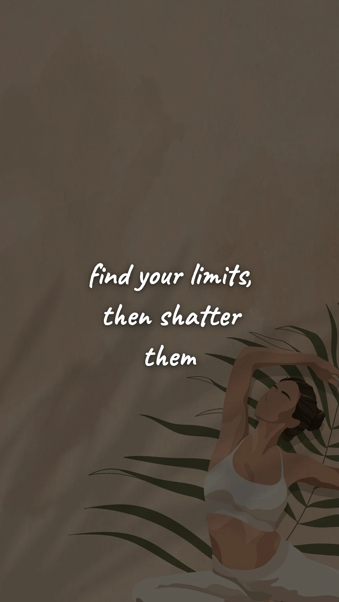 Find your limits, then shatter them. — gym & fitness motivation wallpaper