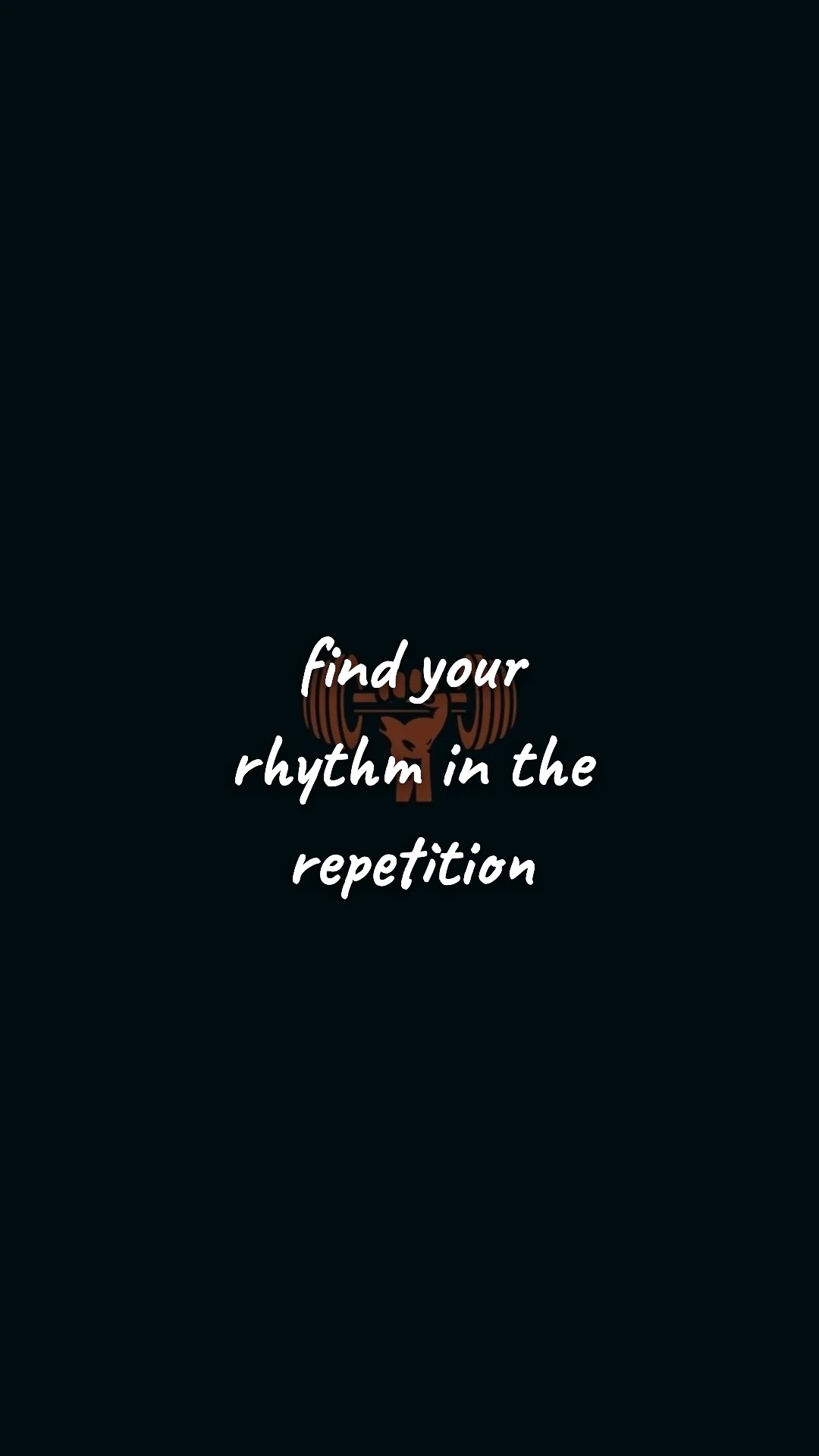 Find your rhythm in the repetition. — gym & fitness motivation wallpaper