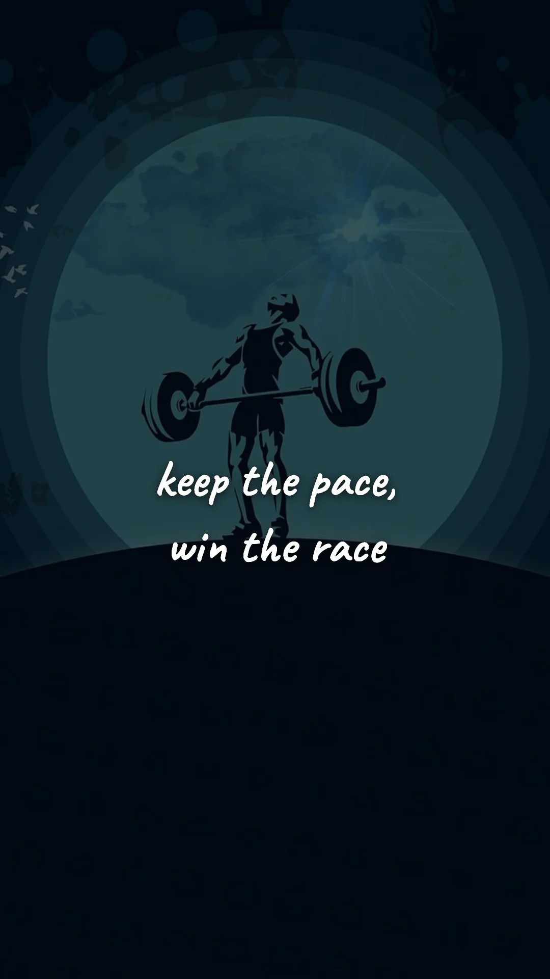 Keep the pace, win the race. — gym & fitness motivation wallpaper