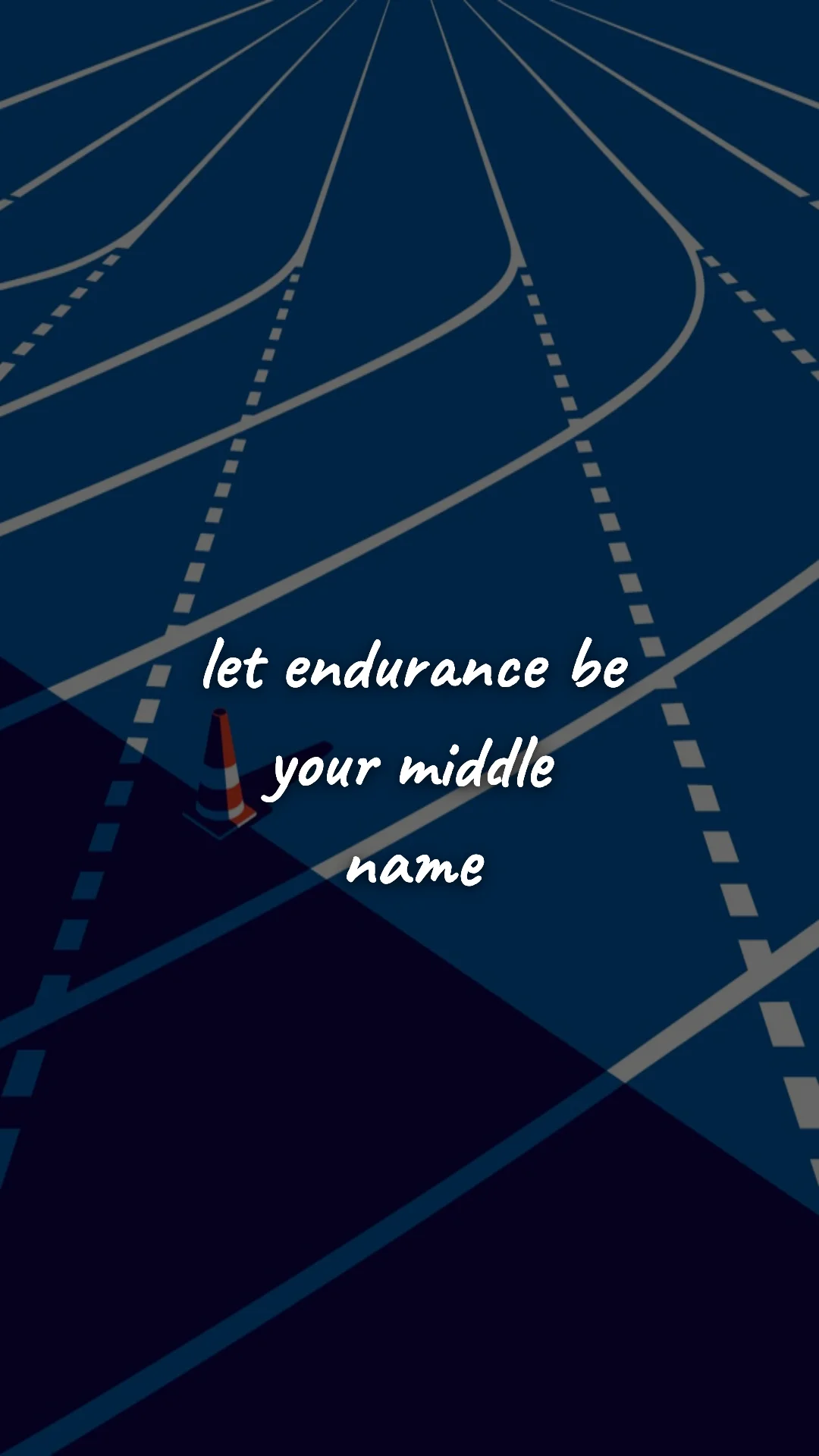 Let endurance be your middle name. — gym & fitness motivation wallpaper