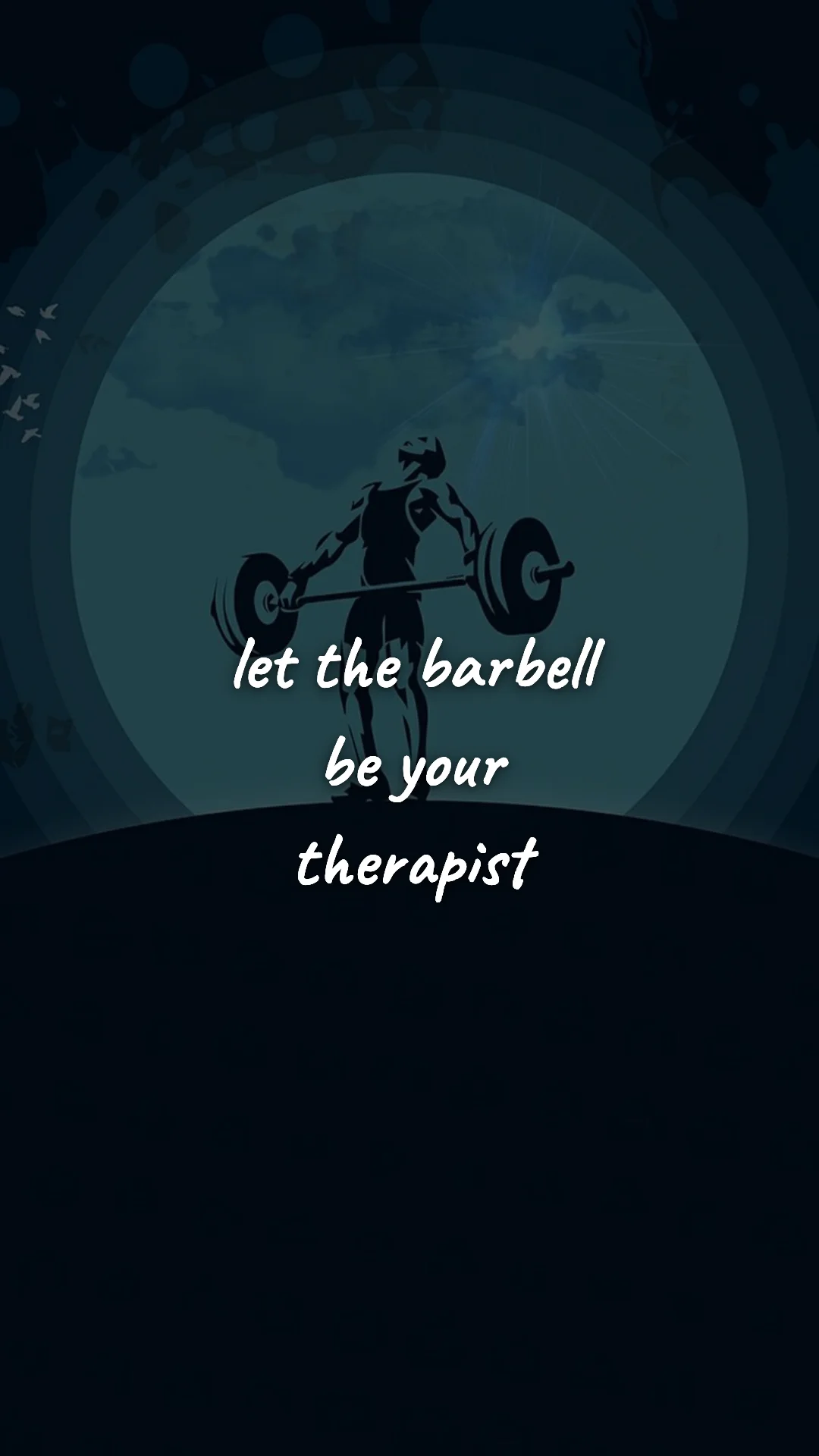 Let the barbell be your therapist. — gym & fitness motivation wallpaper