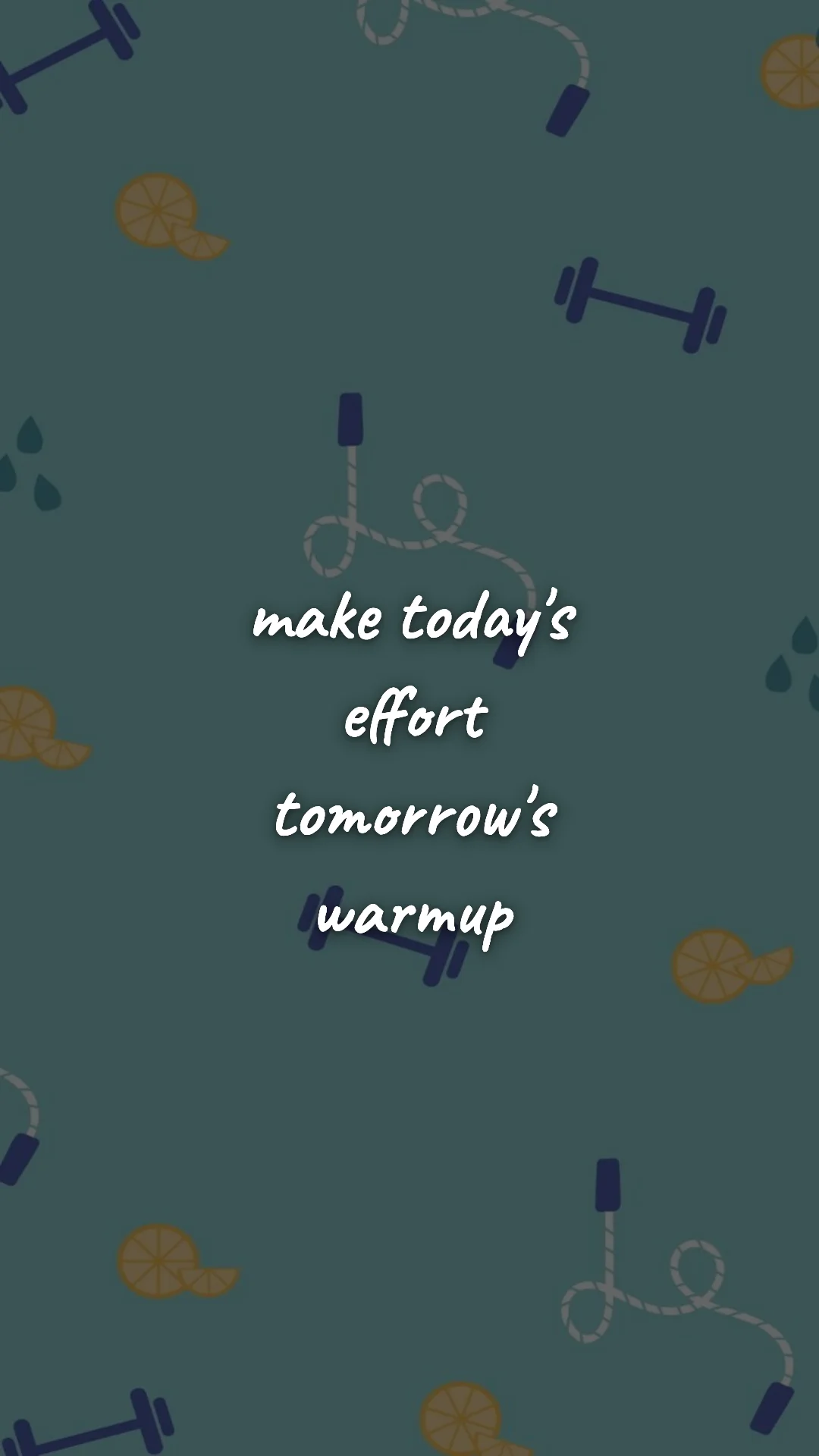 Make today's effort tomorrow's warmup. — gym & fitness motivation wallpaper