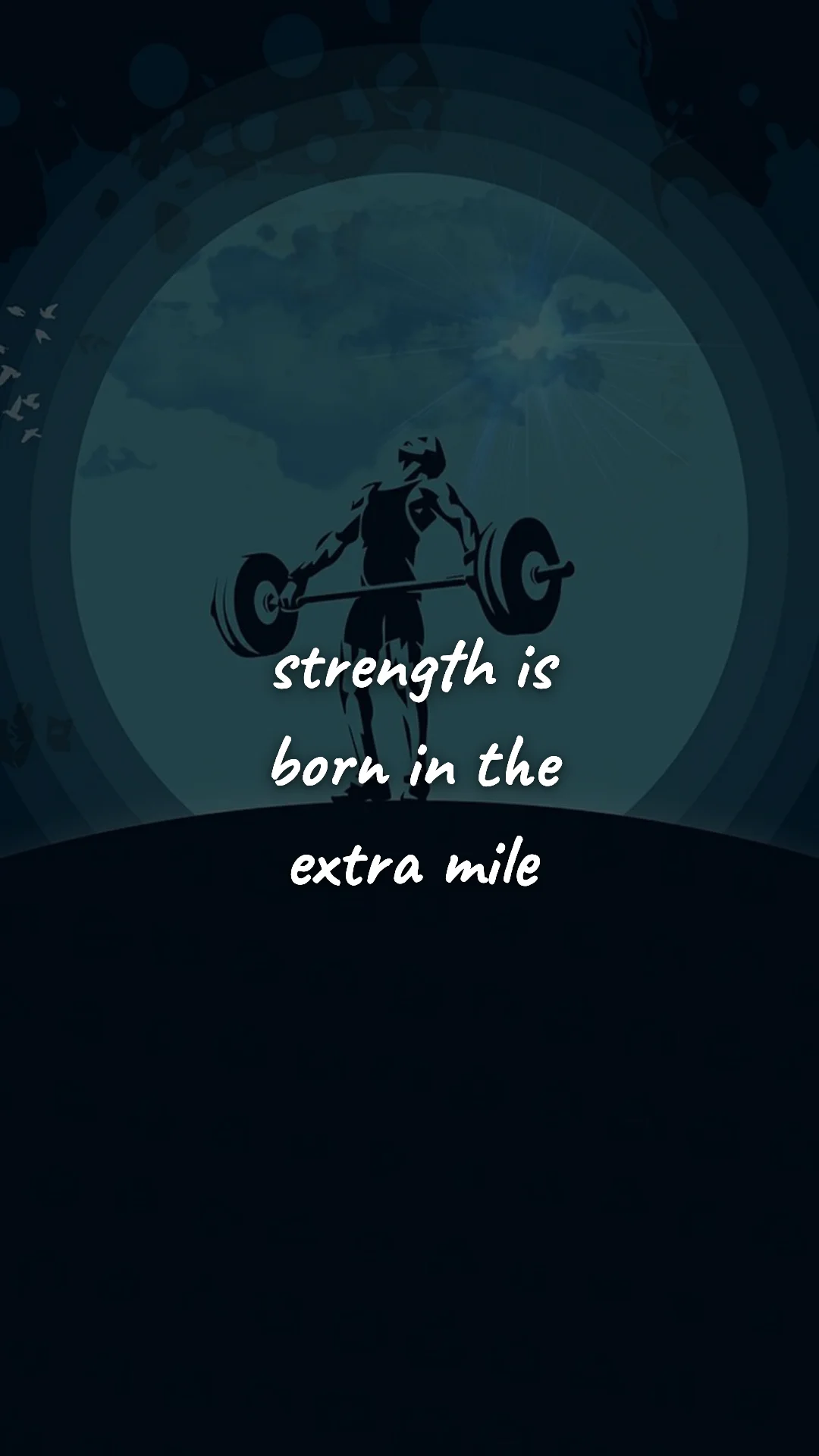 Strength is born in the extra mile. — gym & fitness motivation wallpaper