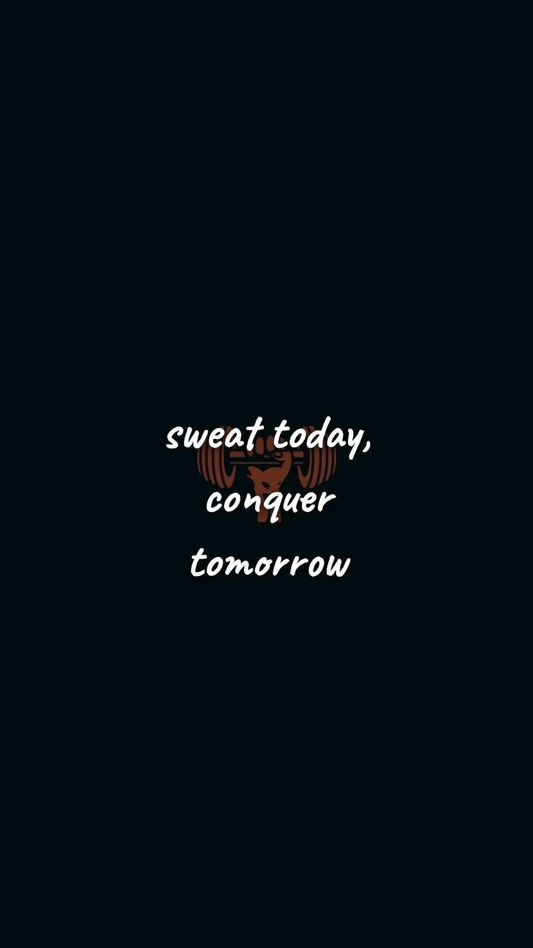 Sweat today, conquer tomorrow. — gym & fitness motivation wallpaper