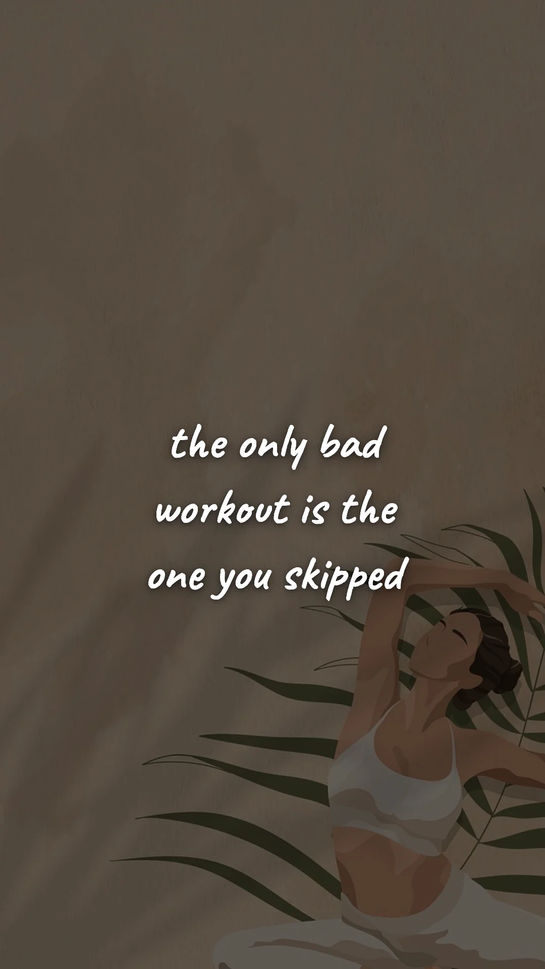 The only bad workout is the one you skipped. — gym & fitness motivation wallpaper