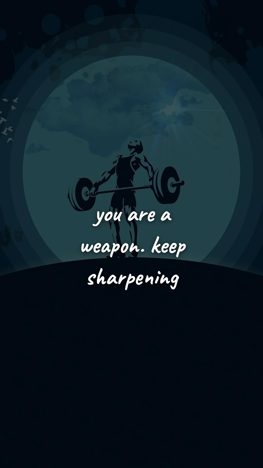 You are a weapon. Keep sharpening. — gym & fitness motivation wallpaper