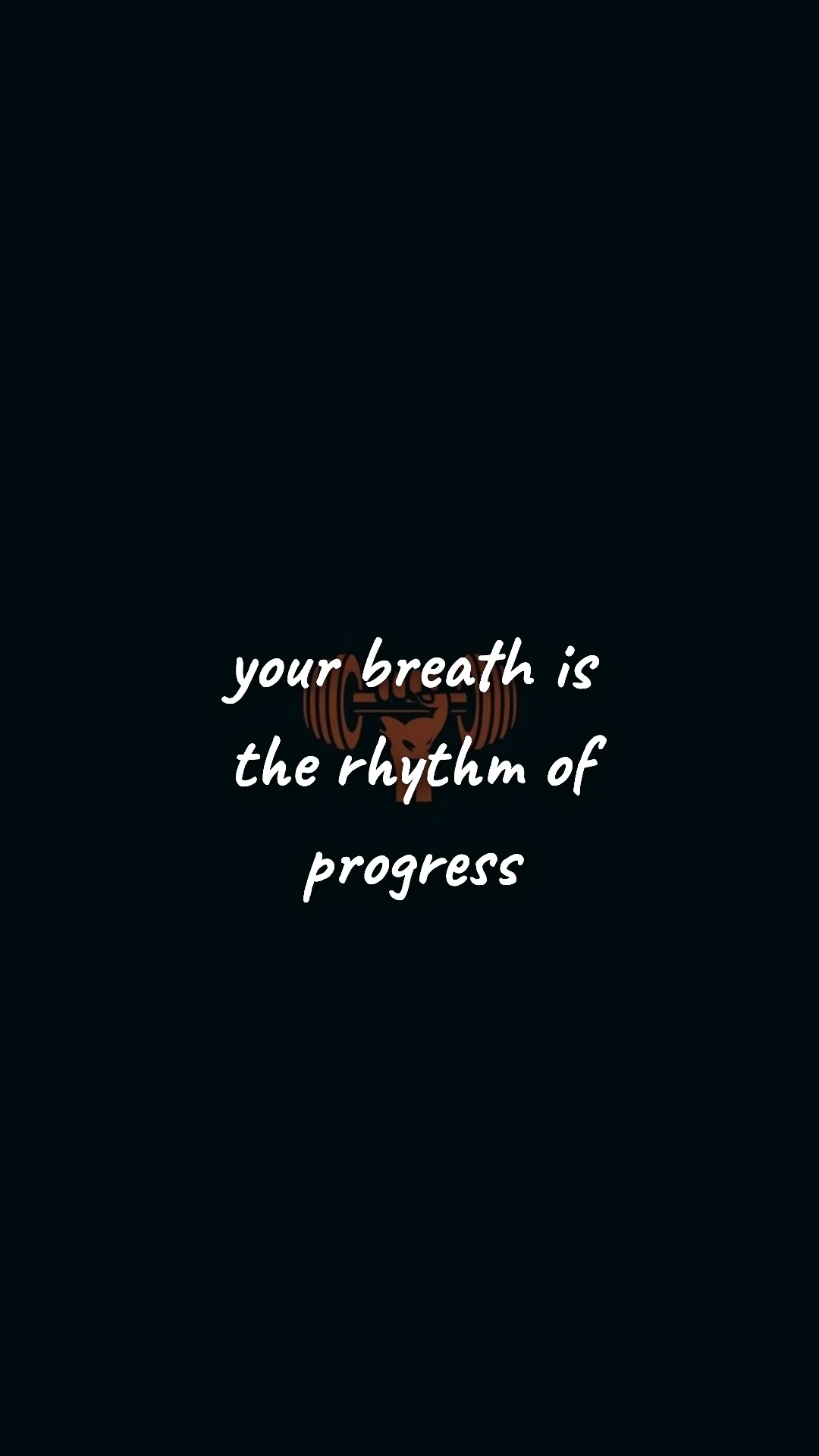Your breath is the rhythm of progress. — gym & fitness motivation wallpaper