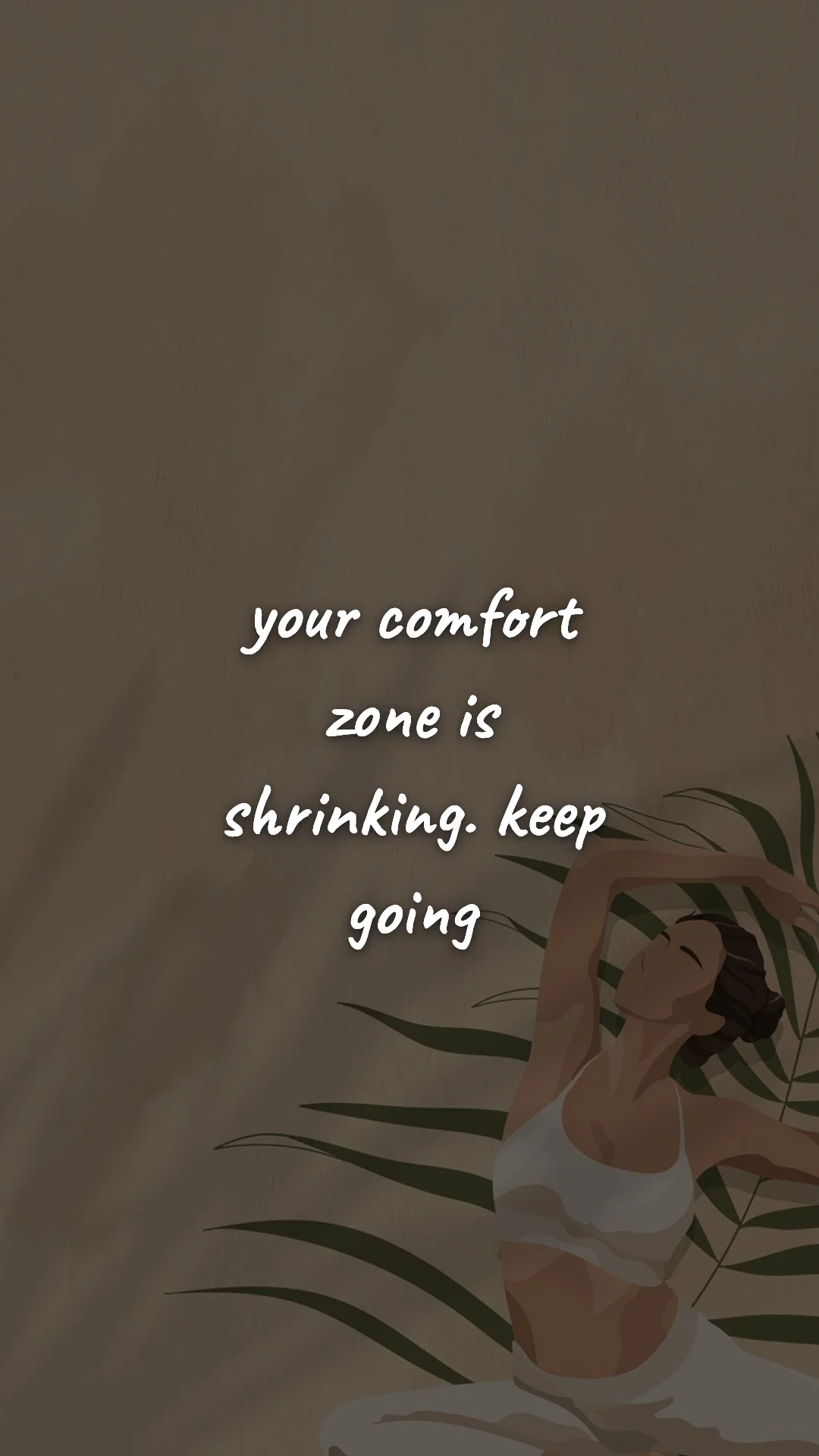 Your comfort zone is shrinking. Keep going. — gym & fitness motivation wallpaper