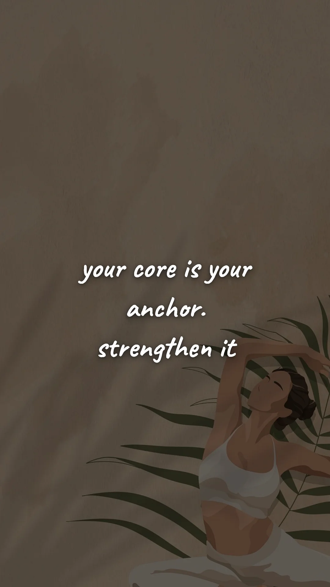 Your core is your anchor. Strengthen it. — gym & fitness motivation wallpaper