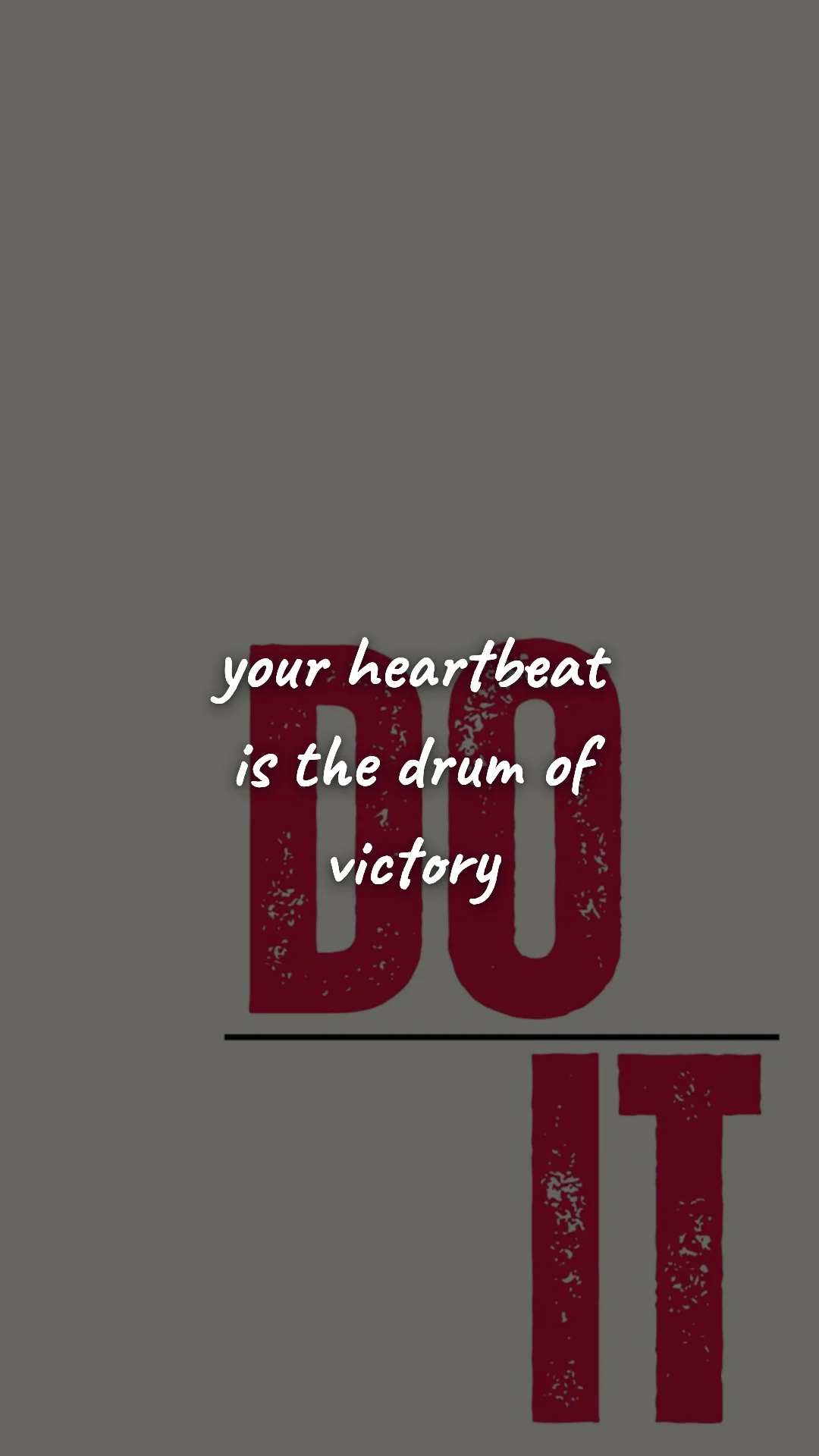 Your heartbeat is the drum of victory. — gym & fitness motivation wallpaper