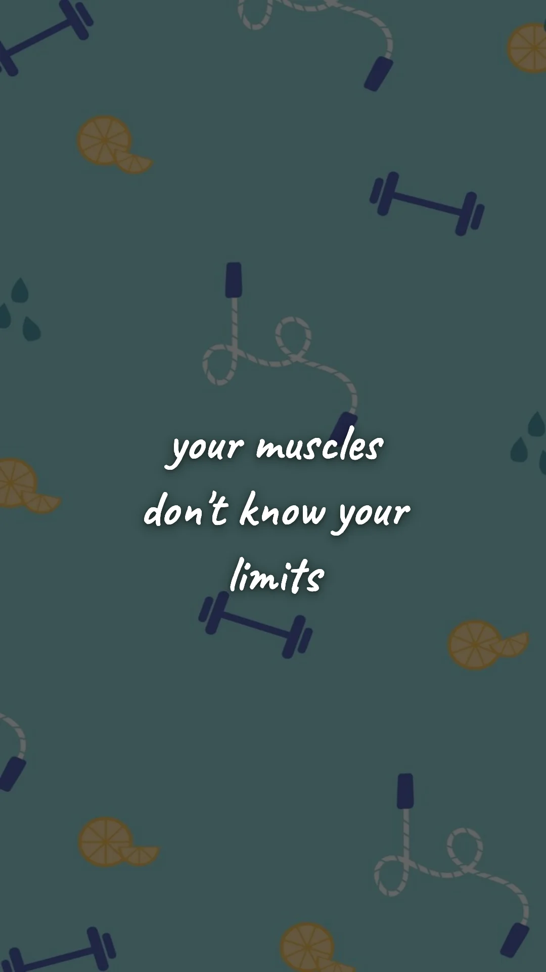 Your muscles don't know your limits. — gym & fitness motivation wallpaper