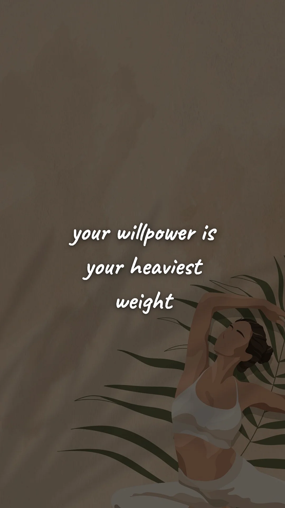 Your willpower is your heaviest weight. — gym & fitness motivation wallpaper