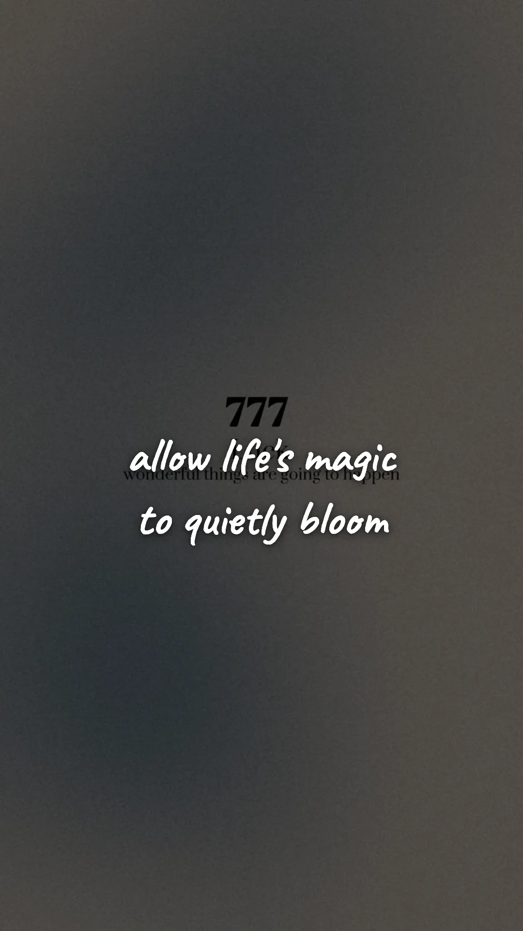 Allow life's magic to quietly bloom. — manifestation & vision wallpaper